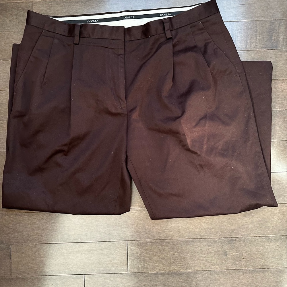 Alfani Stylish Brown Cotton Pants Size 4x30
